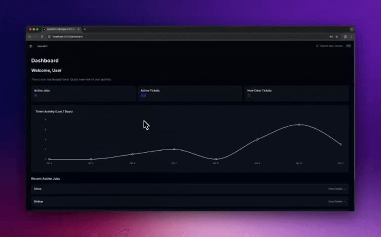 Quick811 Ticket Dashboard